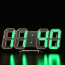 【送料無料】LEDデジタル時計 目覚まし時計 3D led wall clock 置き時計 壁掛け時計 スヌーズ アラーム 明るさ調整 ナイトランプ 年/月/日...