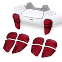 【送料無料】PlayVital ps5コントローラーに対応用2ペアショルダーボタンエクステンショントリガー、ps5 edge対応用ゲーム改善アジャスター、ps portal対応用バンパートリガーエクステンダー【スカーレットレッド】
