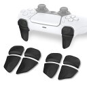 【送料無料】PlayVital ps5コントローラーに対応用2ペアショルダーボタンエクステンショントリガー、ps5 edge対応用ゲーム改善アジャスター、ps portal対応用バンパートリガーエクステンダー【ブラック】