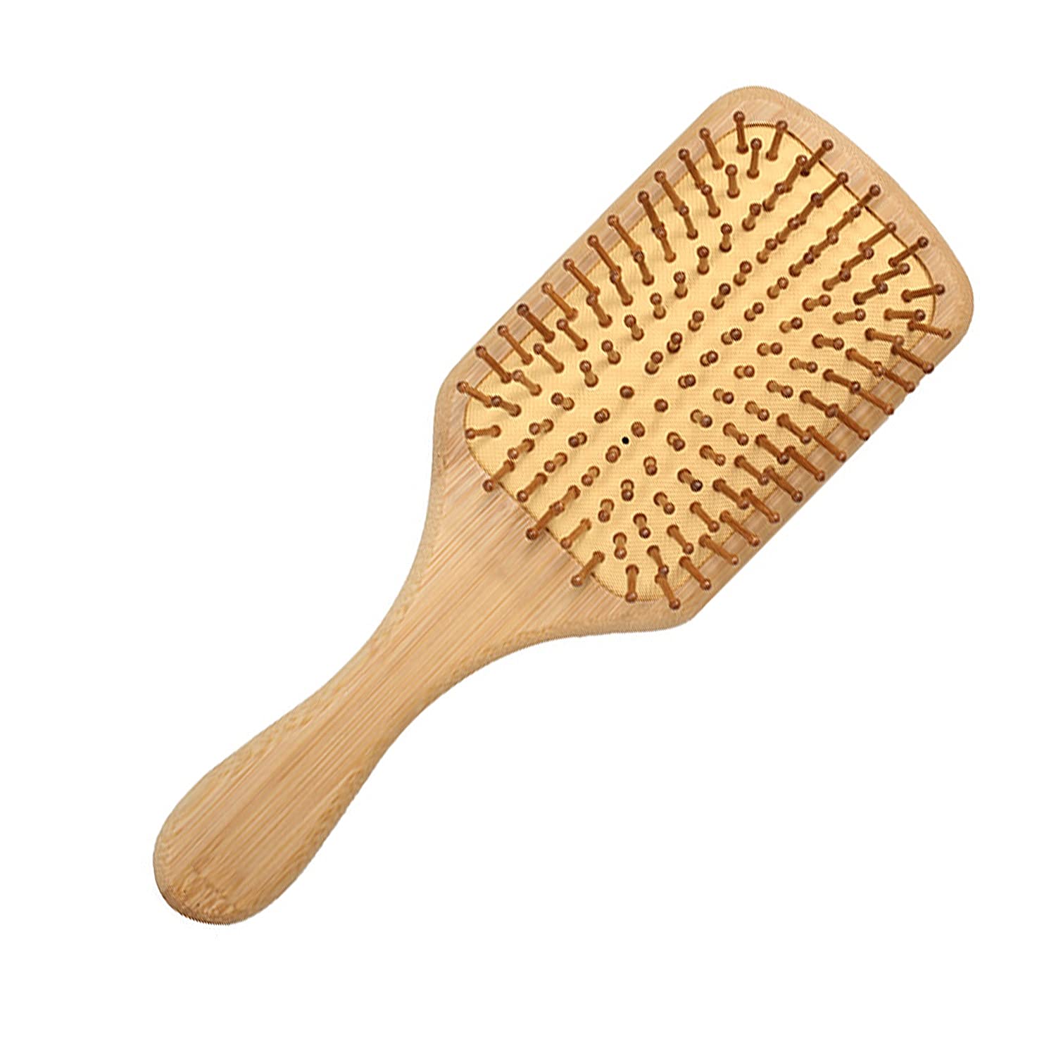 【送料無料】RICISUNG ヘアブラシ 竹製 櫛 くし 美髪ケア パドルブラシ 頭皮＆肩マッサージ 静電気防止..