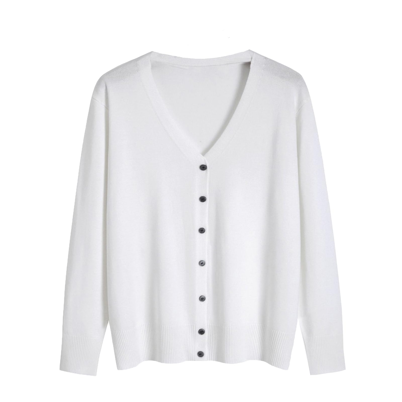 【送料無料】[Blostirno] カーディガン レディース Vネック ニット 綿 無地 厚手 オフィス ゆったり 春..