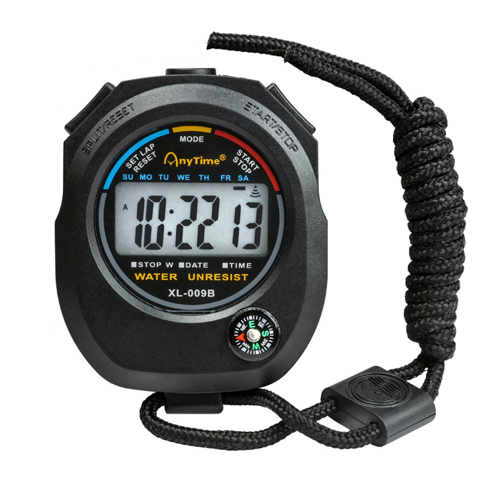 【送料無料】Phyxiul ストップウォッチ スポーツ 間欠訓練タイマ アウトドア分体ストップウォッチ カウントダウン 大画面分割タイマー目覚まし時計 防水 ストラップ付き