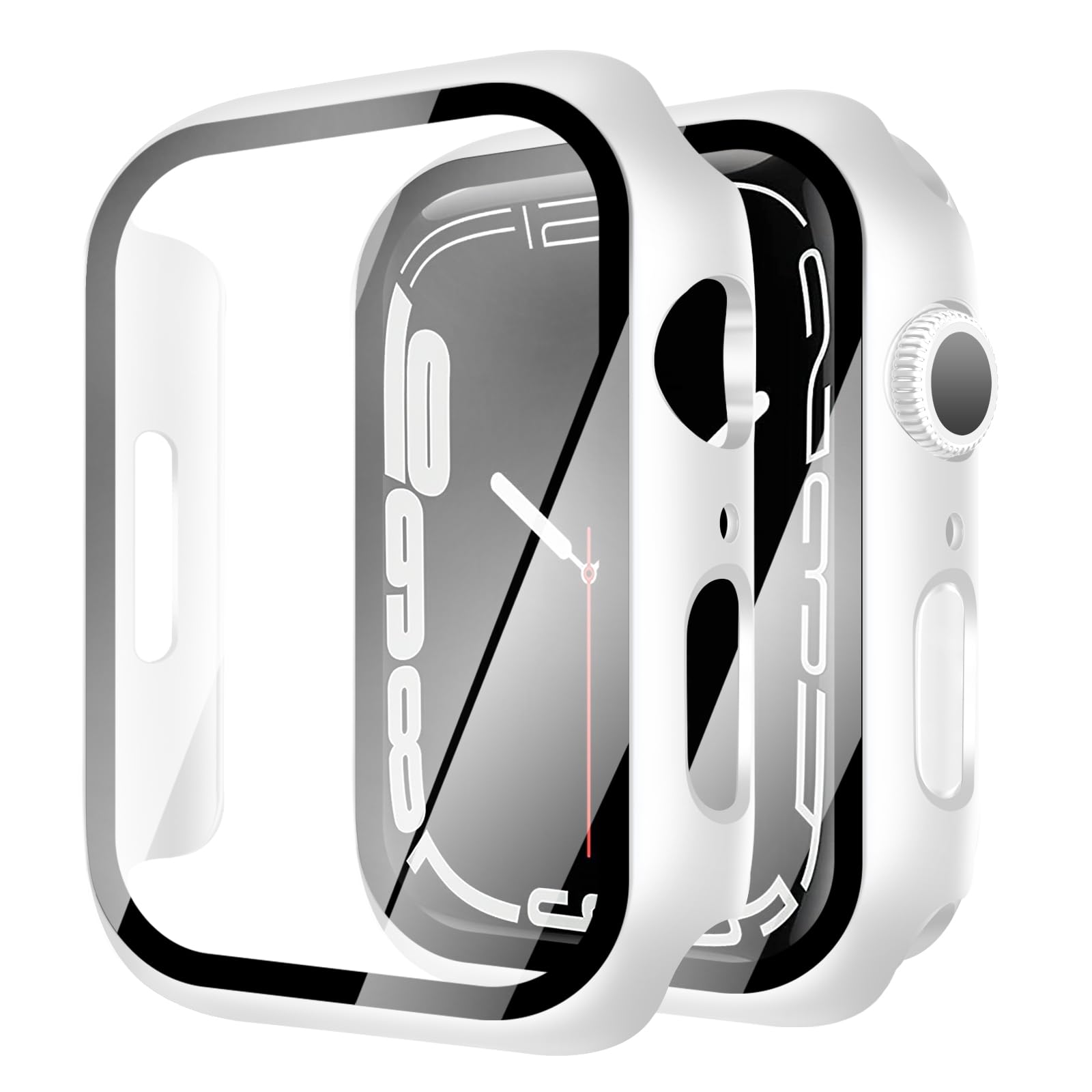 【送料無料】【2024改良ケース】YUGYUG 対応 アップルウォッチ カバー Series 10 アップルウォッチ ケース PC素材 Apple Watch ケース ガラスフィルム 一体型 日本旭硝子材 二重構造 Apple Watch カバー 全面保護 強化ガラス キズ防止(42mm,ホワイト)