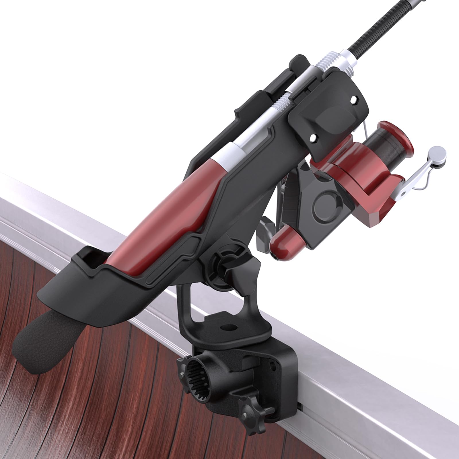 【送料無料】Hikeen ボート用釣りロッドホルダー カヤック用ロッドホルダー ボートトラックシステム360度調整可能 ロッドホルダー ロッドラック 竿置き 竿受け 釣りボート用 調節可能 船などに固定可能