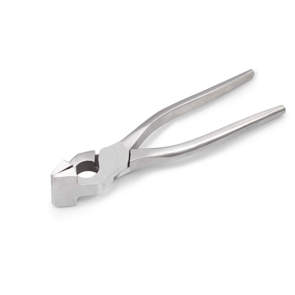 【送料無料】LEONTOOL 口金押さえペンチ式 やっとこ レザークラフト 仕立て工具 口金用 ハンドメイド DIY 平ヤットコ 圧着ペンチ レザークラフト 革細工 縁調整 ヤットコ 幅広 加工道具 圧着 皮革製品用 ツール 200mm