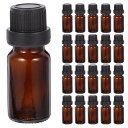 【送料無料】Frcolor 遮光瓶 10ml 20本セット アロマ容器 ガラス製 アロマポット エッセンシャルオイル 遮光容器 精油瓶 遮光ビン 小分け 詰め替え容器 (茶色)