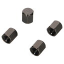 【送料無料】エーモン(amon) エアバルブキャップ ブラックメッキタイプ 4個入 8827
