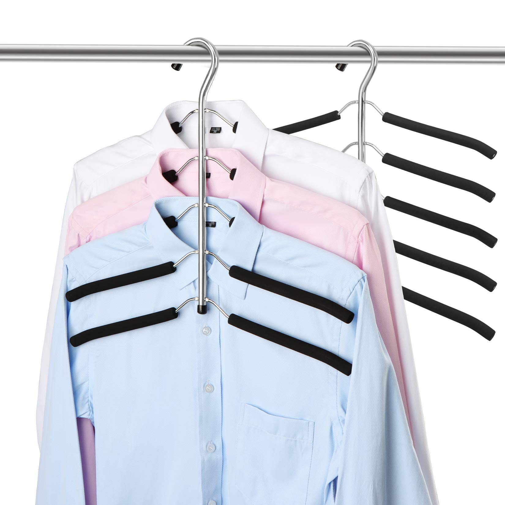 【送料無料】DOIOWN すべらないハンガー シャツハンガー ハンガー かたくずれ防止 収納 洋服収納 ステンレスハンガー シャツ/コート/セーター収納用 跡が...