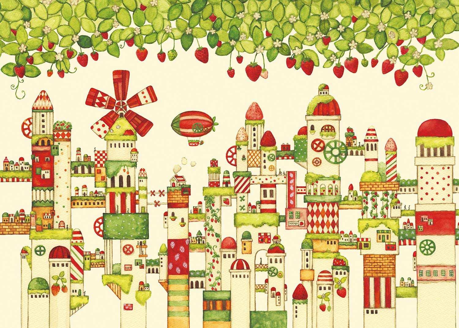 【送料無料】エポック社 500ピース ジグソーパズル イラスト/アート 西村典子 いちこの都 (38 ...