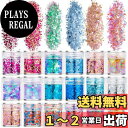【送料無料】ネイル グリッター 18個セット キラキラ ラメグリッター ホログラム ネイルパーツ ネイルアート レジン 封入パーツ 顔/ボディ メイク ハロウィン/クリスマス/パーティ (18個セット)