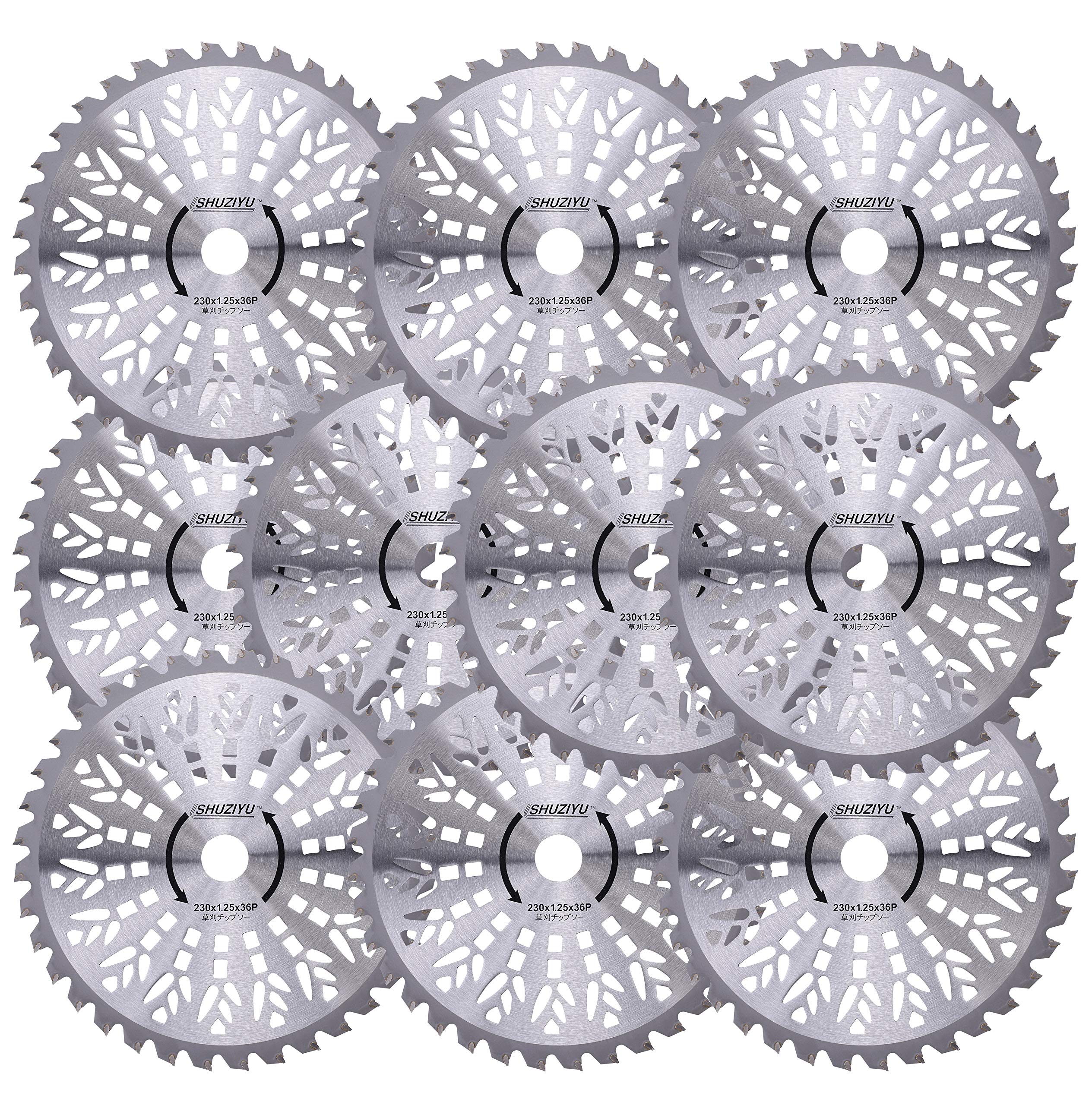 【送料無料】SHUZIYU 草刈機用チップソー 230x36P 10枚組