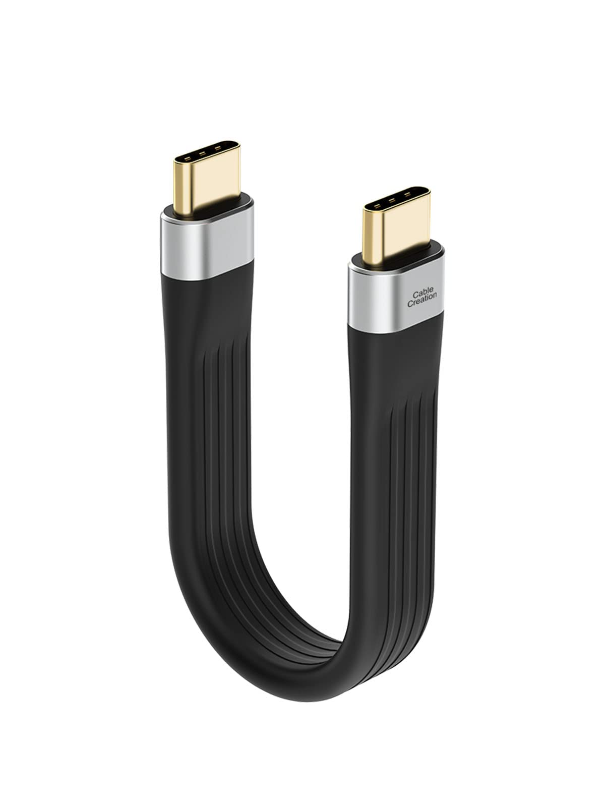 【送料無料】CableCreation 短いUSB C to USB C 3.1 Gen 2ケーブル,電力転送可 60W 3A快速充電ケーブル 4Kビデオ出力付き10Gbps データ転送,MacBook Pro, Galaxy S20, SSD, iPad PromiPhone 15、iPhone15Pro Max等に適用, 0.12M/ブラック