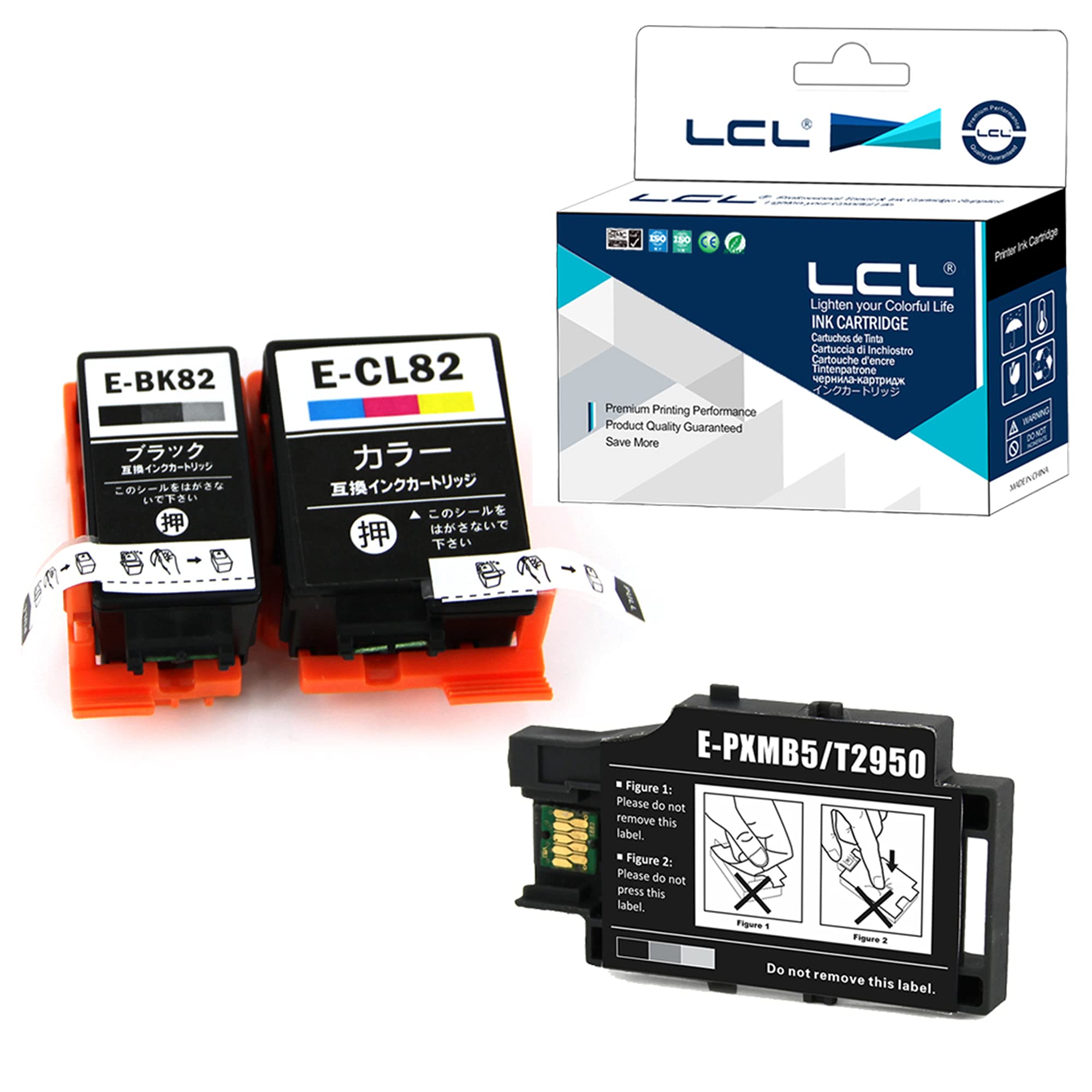 【送料無料】LCL エプソン用 IC4CL82 ICBK82 ICCL82 （ 4色セット ブラック カラー） 顔料 互換インク..