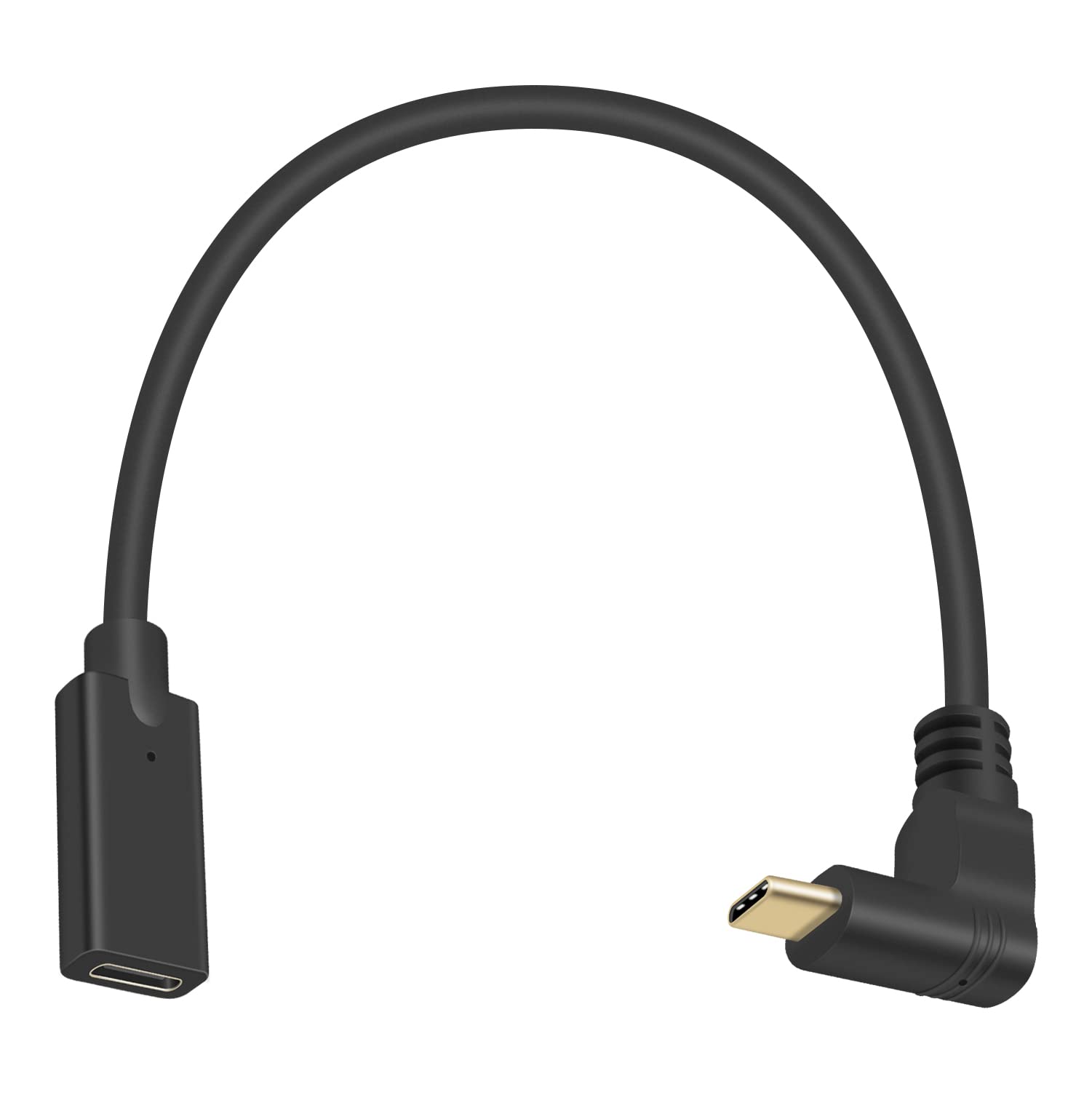 【送料無料】Poyiccot USB3.1タイプ-C 延長ケーブル 上向キ/下上向キ USB C オスtoメス 90°L型 USB C ..