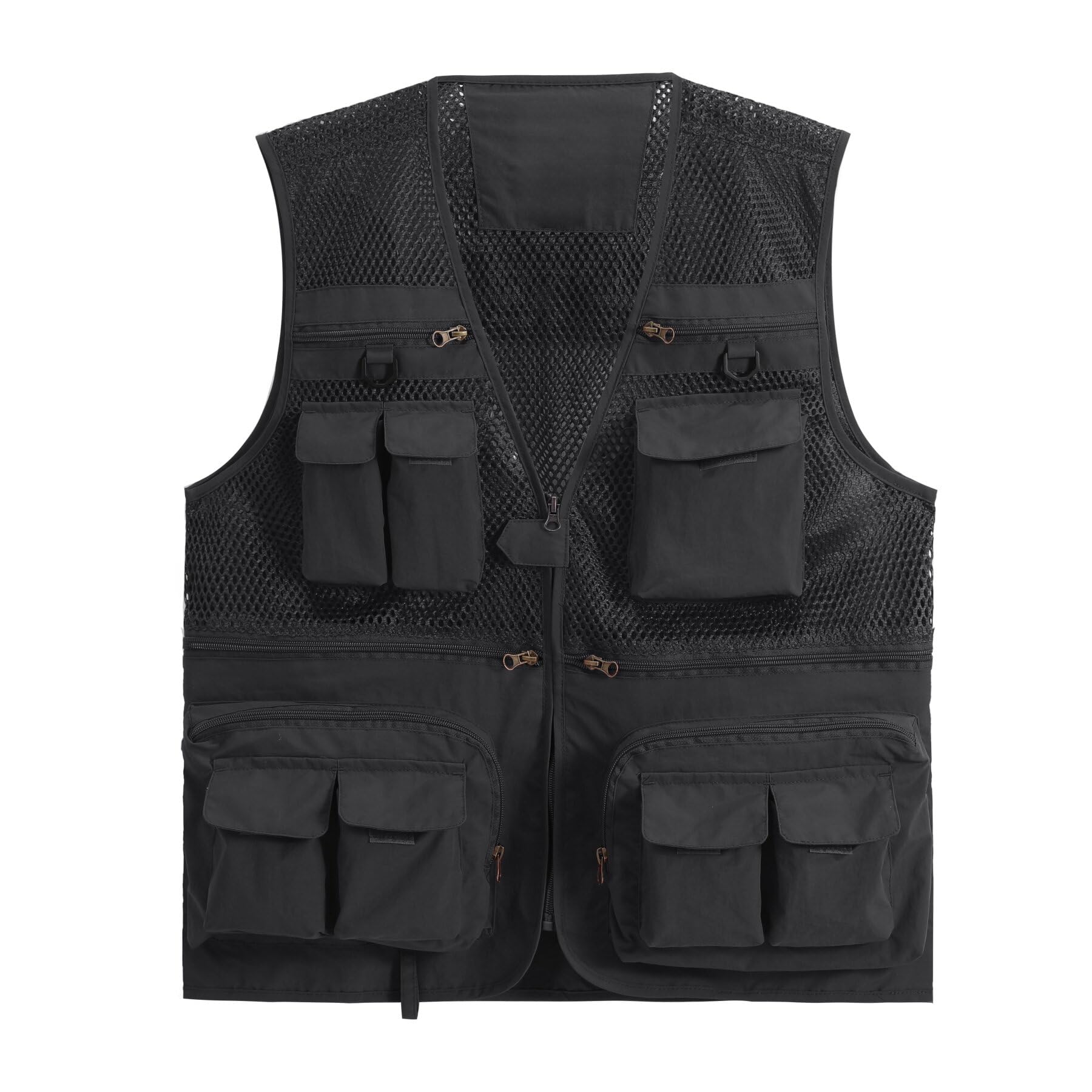 【送料無料】[AOWOFS] フィッシングベスト メッシュベスト メンズ アウトドアベスト ポケット多い 秋 軽量 通気 速乾 多機能 お釣り 撮影 山歩き 射撃 登山服 大きいサイズ ミリタリー 作業着