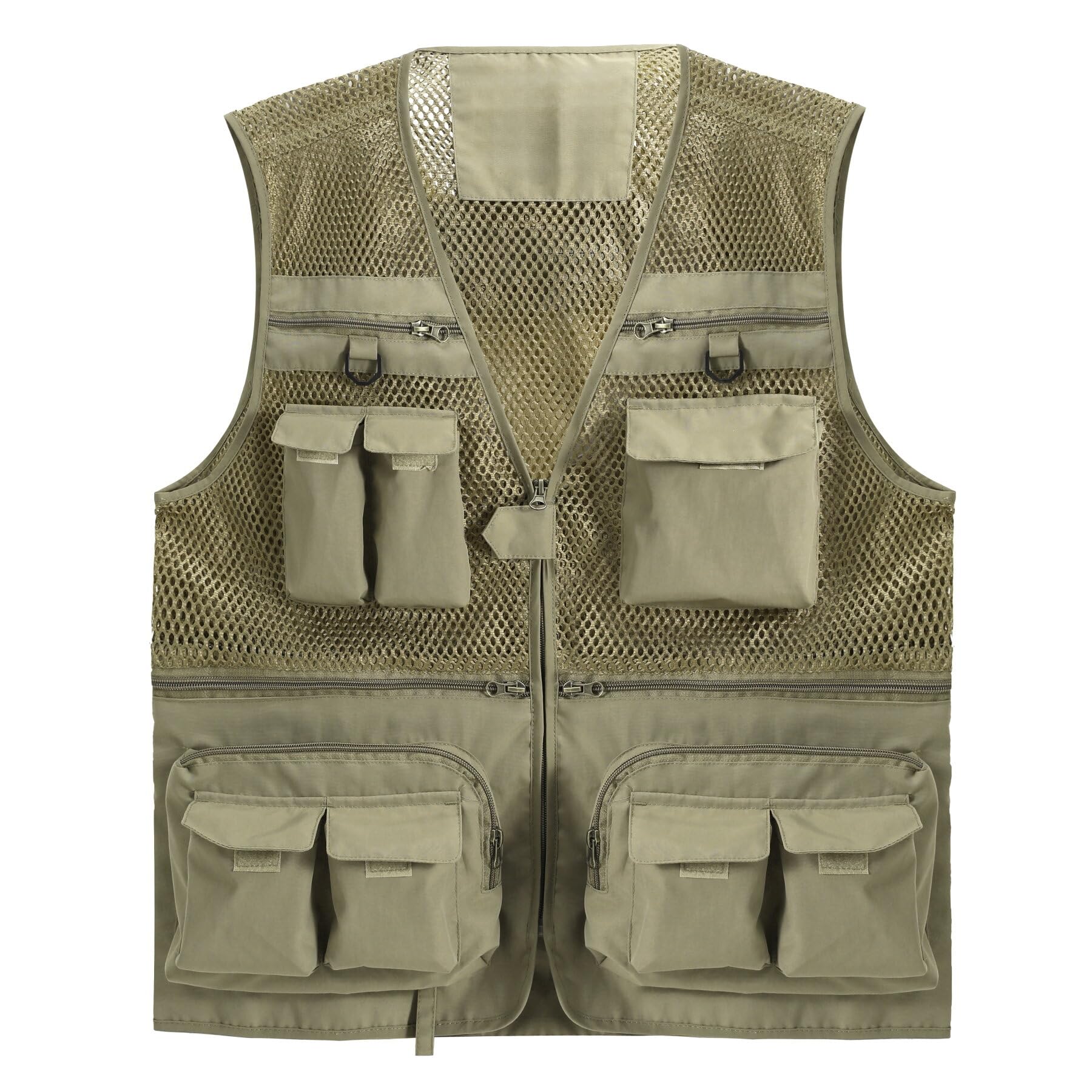 【送料無料】[AOWOFS] フィッシングベスト メッシュベスト メンズ アウトドアベスト ポケット多い 秋 軽量 通気 速乾 多機能 お釣り 撮影 山歩き 射撃 登山服 大きいサイズ ミリタリー 作業着