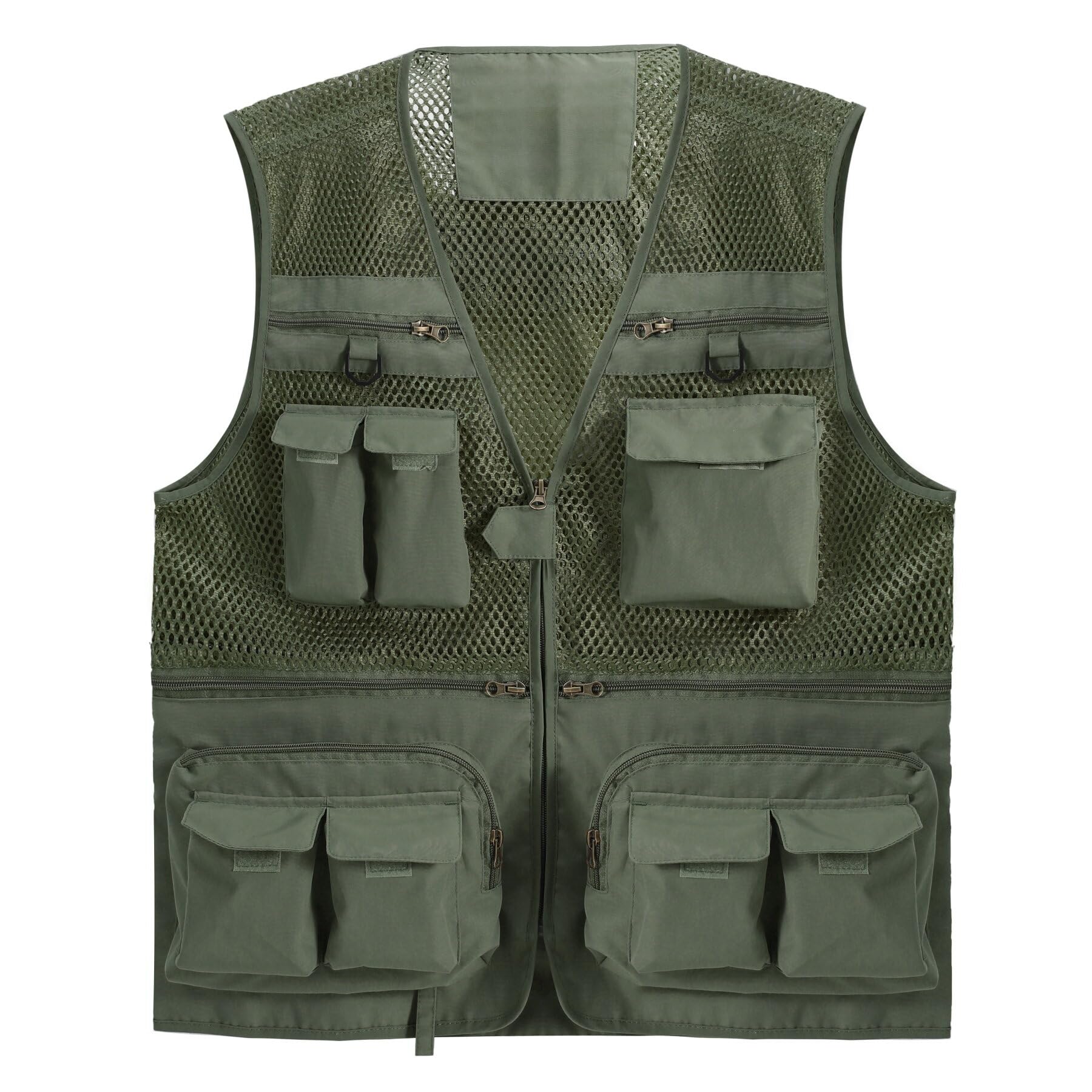 【送料無料】[AOWOFS] フィッシングベスト メッシュベスト メンズ アウトドアベスト ポケット多い 秋 軽量 通気 速乾 多機能 お釣り 撮影 山歩き 射撃 登山服 大きいサイズ ミリタリー 作業着