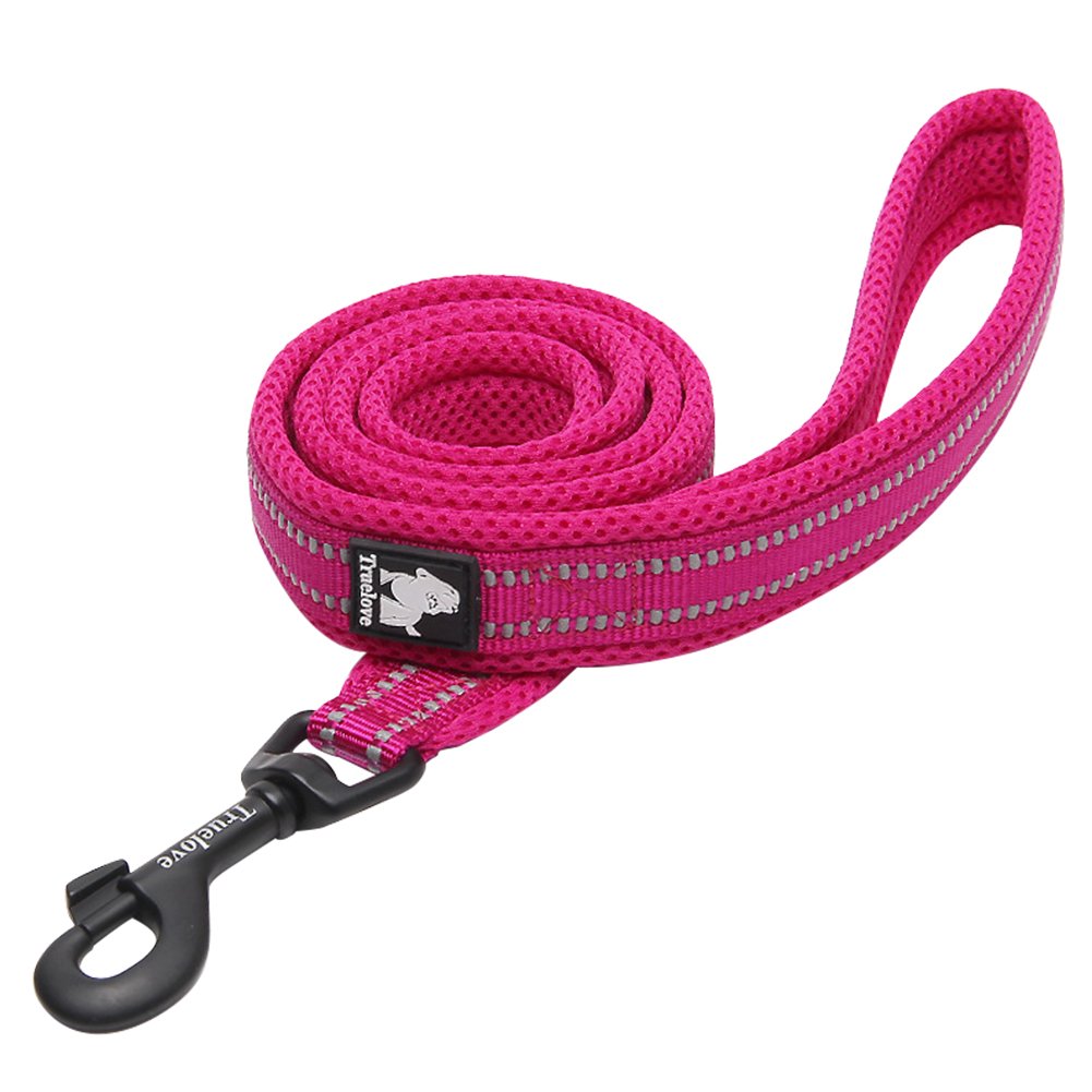【送料無料】IKENOKOI犬用リード 3M反射素材 滑り止め 頑丈 小型犬 中型犬 大型犬用 お出かけ お散歩（ローズレッド 2.5*110cm）