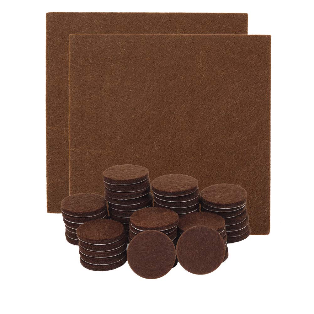 【送料無料】家具保護パッド 50個円形＋2枚方形 椅子 あし 床保護 傷防止 フェルト キズ防止・防音・防..