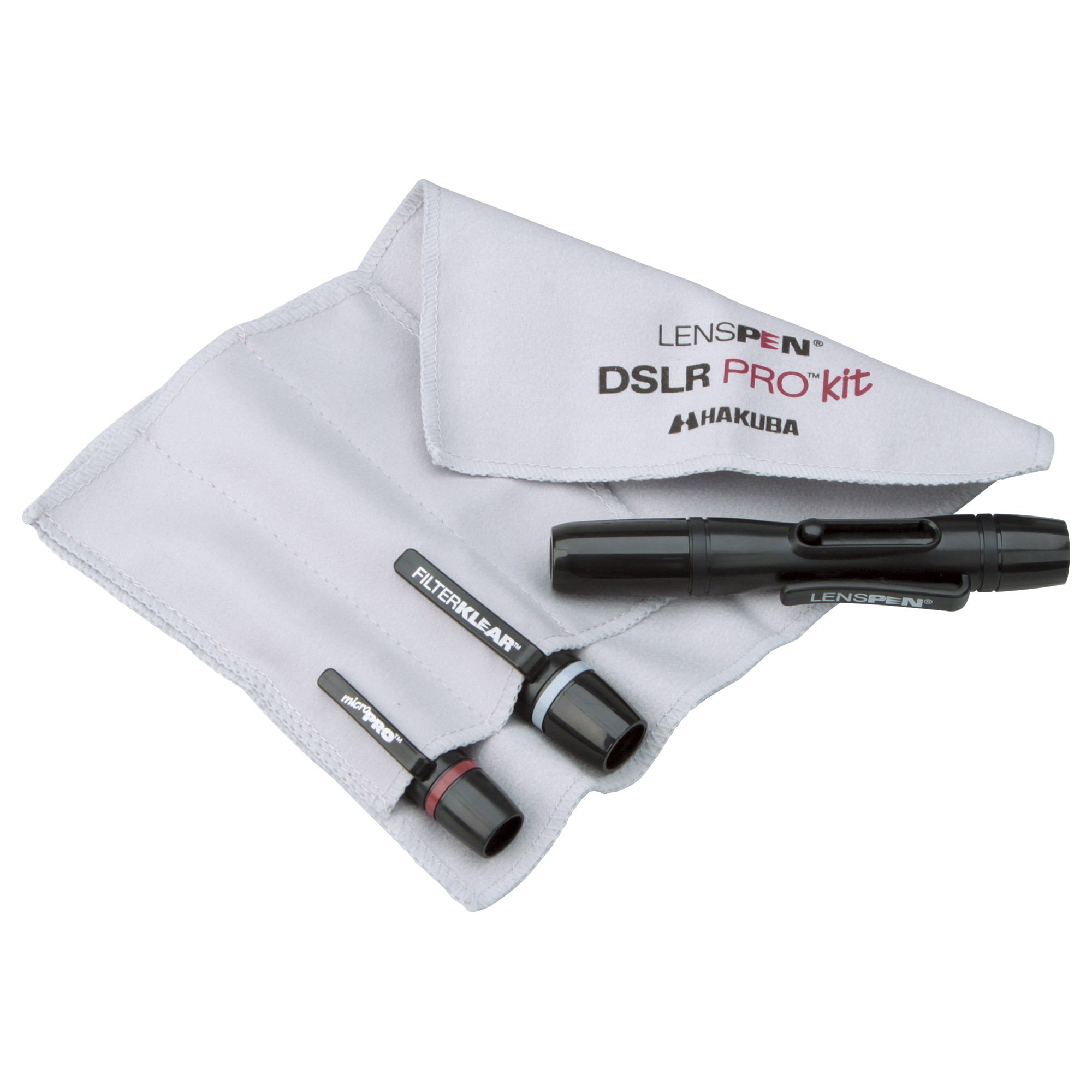 【送料無料】ハクバ HAKUBA メンテナンス用品 レンズペンプロキットプラス ブラック 【3本セット+ヘッドスペア+収納ファイバークロス】 ペン型クリーナー ...