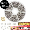 【送料無料】PH PandaHall 二重 丸カン マルカン 132g 二重 リング 沢山 金具 パーツ ジュエリー DIY用 4mm 5mm 6mm 7mm 8mm 10mm 箱入り プラチナ