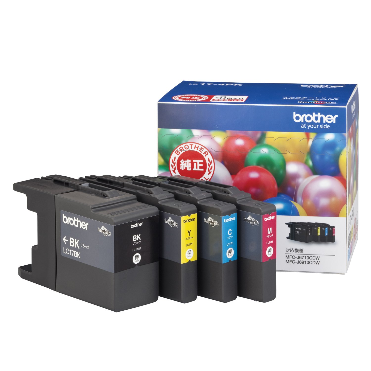【送料無料】【brother純正】インクカートリッジ4色パック(大容量) LC17-4PK 対応型番:MFC-J6910CDW、MFC-J6710CDW、MFC-J6510DW、MFC-J5910CDW 他(2)