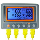 【送料無料】デジタル4チャンネル熱電対温度計温度記録データロガー、マルチチャンネルKタイプ温度計熱電対リーダー、8G SDカード付き2ビーズタイプK熱電対プロー...