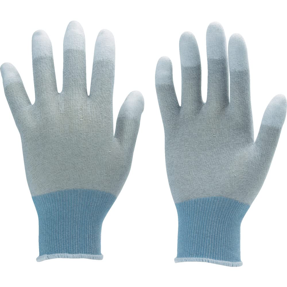 【送料無料】トラスコ中山(TRUSCO) 指先コート静電気対策用手袋 グレー S TGL2996S