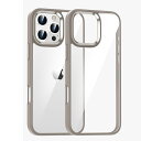 【送料無料】iPhone 16 Pro ケース クリア 透明 アイフォン iPhone16 Pro ケース カバー 2色 配色 薄型 可愛い レディース 背面ケース ハードケース,チタン金