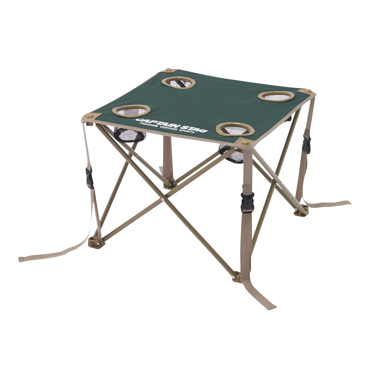 【送料無料】キャプテンスタッグ お花見テーブル(グリーン) M-3886