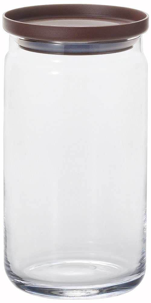 【送料無料】アデリア(ADERIA) スタックキャニスター L チョコ 1090ml 保存容器 ガラス キャニスター 密閉容器 調味料入 瓶 密閉 コーヒー豆 M6249