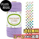【送料無料】LEREATI マクラメロープ 3mm x 100m ナチュラルコットン マクラメ 糸 マクラメ 紐 綿糸 太毛糸 DIY 手編みロープ 壁掛け 鉢植え装飾 編み物 工芸品 (パープル)