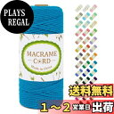 【送料無料】LEREATI マクラメロープ 3mm x 100m ナチュラルコットン マクラメ 糸 マクラメ 紐 綿糸 太毛糸 DIY 手編みロープ 壁掛け 鉢植え装飾 編み物 工芸品 (レイクブルー)