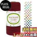 【送料無料】LEREATI マクラメロープ 3mm x 100m ナチュラルコットン マクラメ 糸 マクラメ 紐 綿糸 太毛糸 DIY 手編みロープ 壁掛け 鉢植え装飾 編み物 工芸品 (ワインレッド)