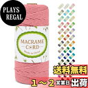 【送料無料】LEREATI マクラメロープ 3mm x 100m ナチュラルコットン マクラメ 糸 マクラメ 紐 綿糸 太毛糸 DIY 手編みロープ 壁掛け 鉢植え装飾 編み物 工芸品 (フレッシュピンク)