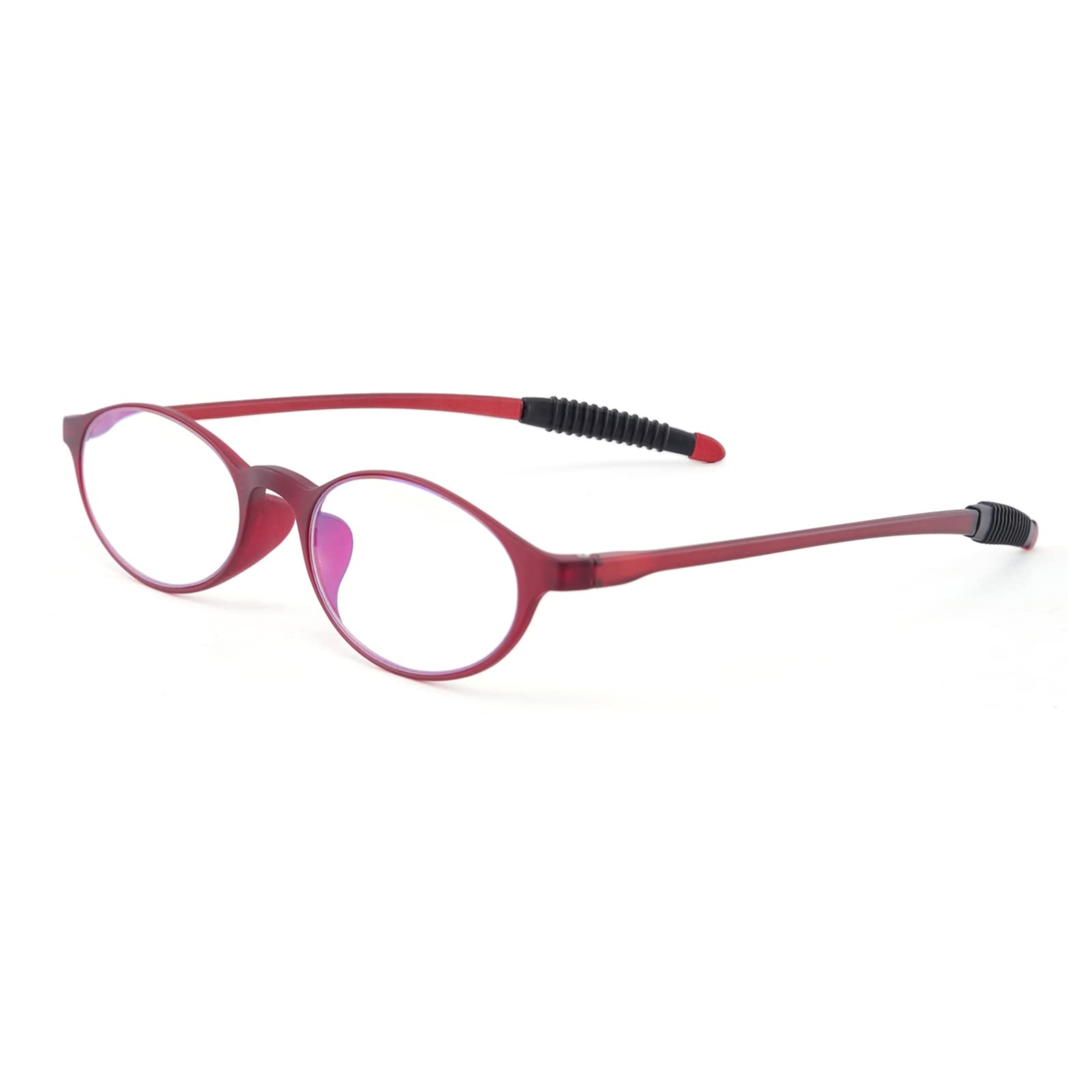 【送料無料】[GO!GRM] 老眼鏡 レディース 軽量 リーディンググラス コンパクト シニアグラス ブルーライトカット tr おしゃれ PCメガネ 男性 女性 携帯 青色光カット フレーム ブランドメガネ 型番002 (ワイン 度数：＋2.5)