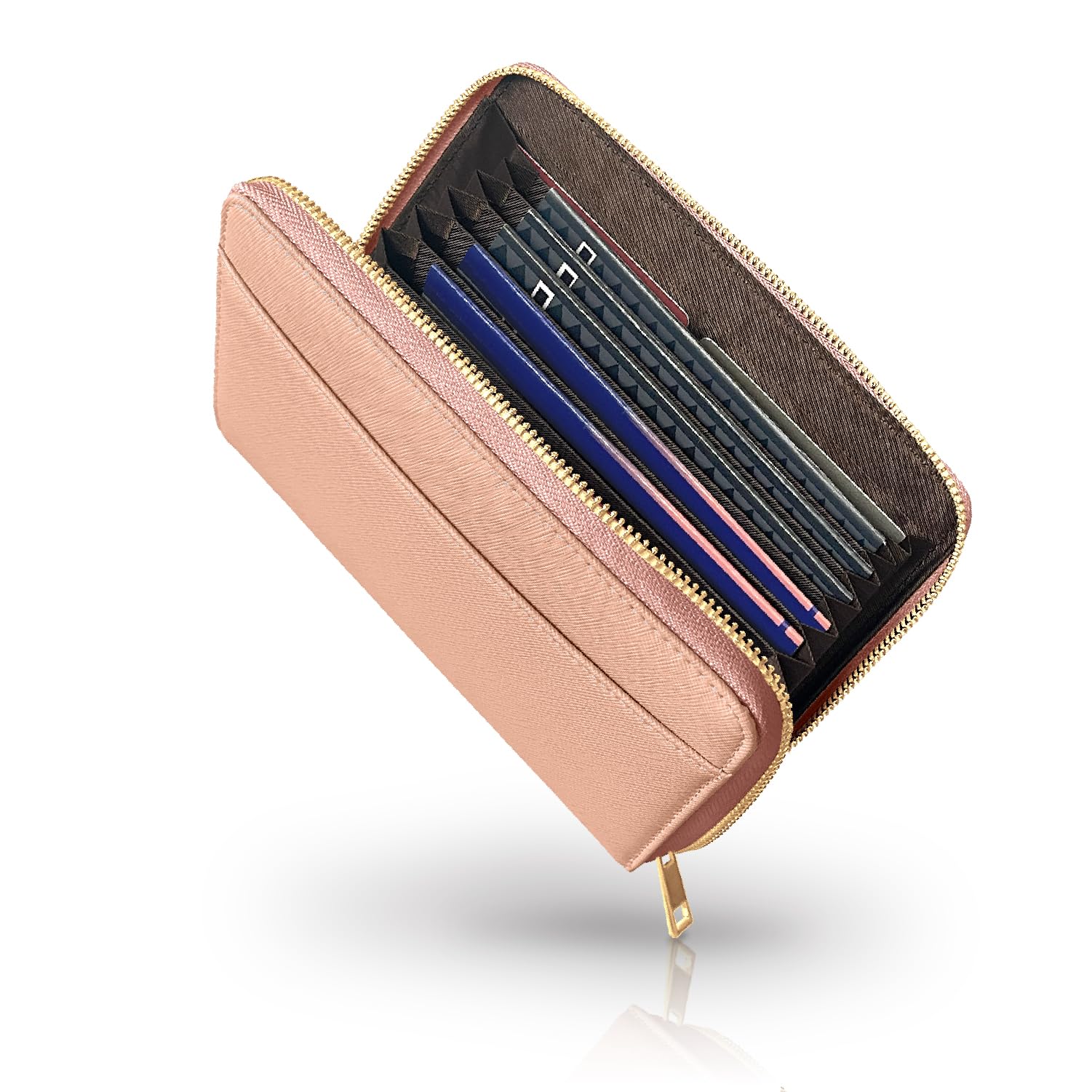 【送料無料】【整理収納アドバイザー監修】 RIMARUHE 通帳ケース (レディース専用)【本革xYKKのゴール..