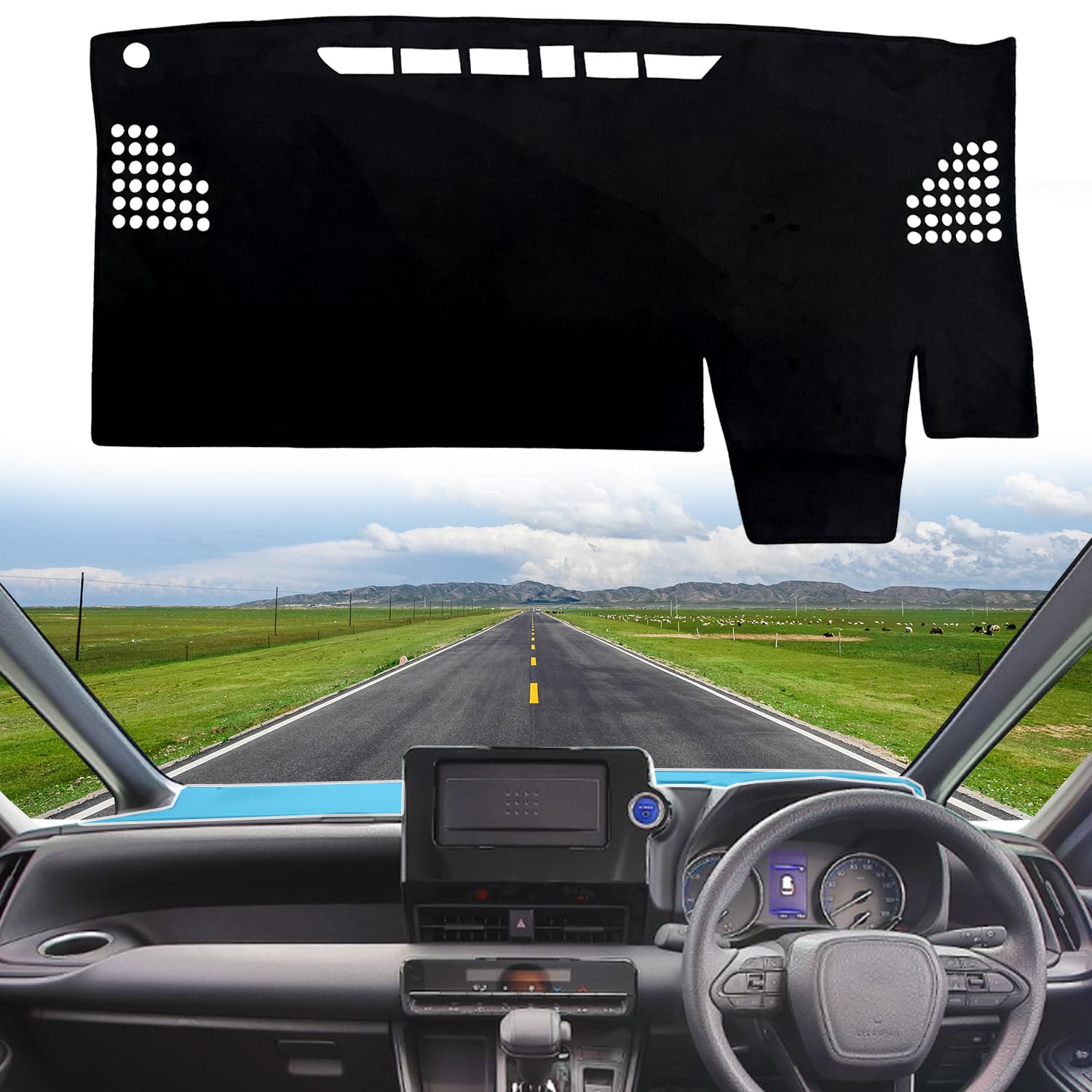 【送料無料】Totinkle ダッシュボードマット対応新型トヨタ ノア ヴォクシー 90系 NOAH VOXY 2022年1月(令和4年1月)〜現在アクセサリーアップグレードされたスエードダッシュボード日焼け止めパッド本物のシリコン滑り止め耐熱耐久性のあるアンチハイビーム車のダッシュ