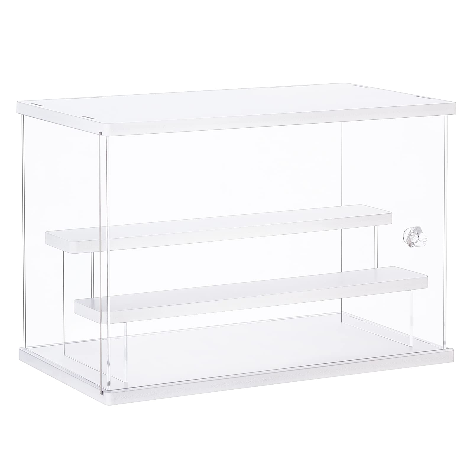 【送料無料】AMEITECH 障子式 フィギュア ケース 引き戸式コレクションケース uvカットアクリル製 プラモデル 飾り用 手袋&クロス付き 大型 アクリル製 2段ステージ 透明