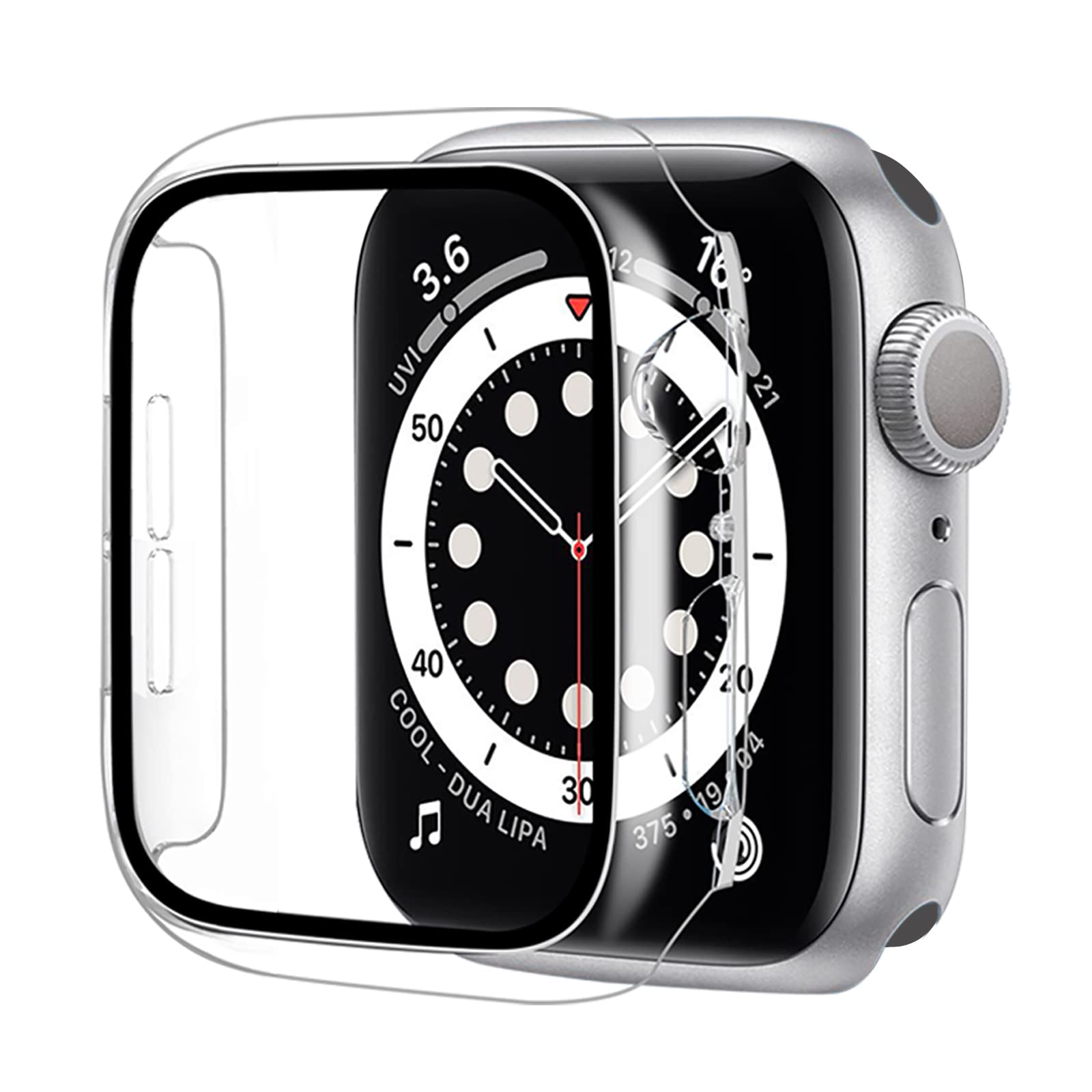 【送料無料】【2024強化モデル】BELIYO 対応 アップルウォッチ カバー Series 10 Apple Watch ケース ガラスフィルム 一体型 アップルウォッチ ケース 全面保護 高耐久 高透過率 装着簡単 Apple Watch カバー PC素材 二重構造(42mm，クリア)(2)