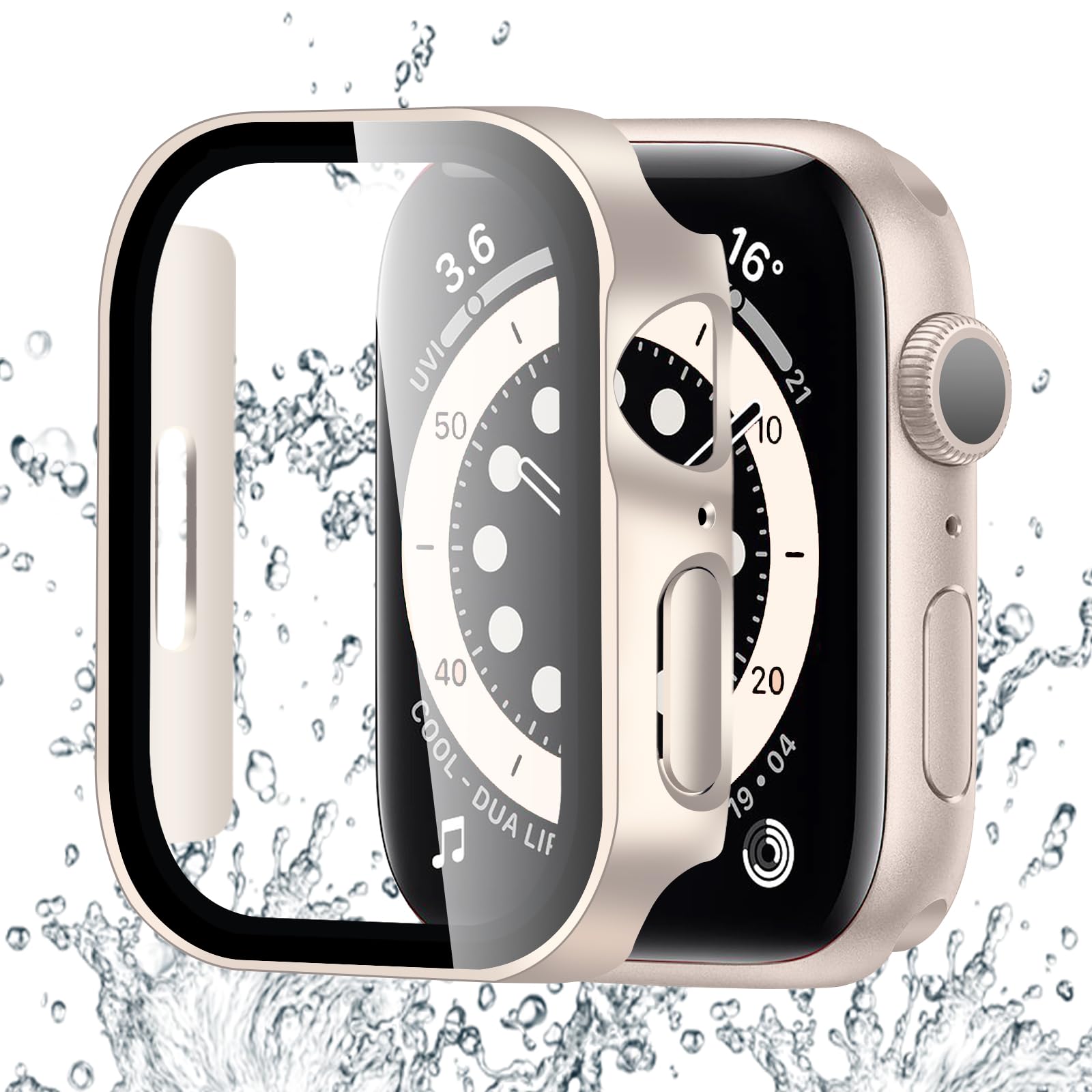 【送料無料】【2024強化モデル】BELIYO 対応 アップルウォッチ カバー Series 10 Apple Watch ケース 防水カバー ガラスフィルム 一体型 アップルウォッチ ケース 全面保護 高耐久 高透過率 装着簡単 3D直角エッジデザイン Apple Watch カバー PC素材 二重構造(46mm，ス(2.0)