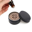 【送料無料】DFsucces アロマストーン アロマディッシュ 木製 アロマディッシュ 黒胡桃 天然木 アロマウッド 安眠 瞑想 ポータブル 置き型消臭 車載 デスク 寝室 トイレ用 1個セット ケース付き (円環形)