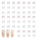 【送料無料】DFsucces ネイルパーツ 3D 立体 蝶結び 可愛い ネイルストーン ネイルアート ジュエリーパーツ DIY クラフトアクセサリー (120個セット)