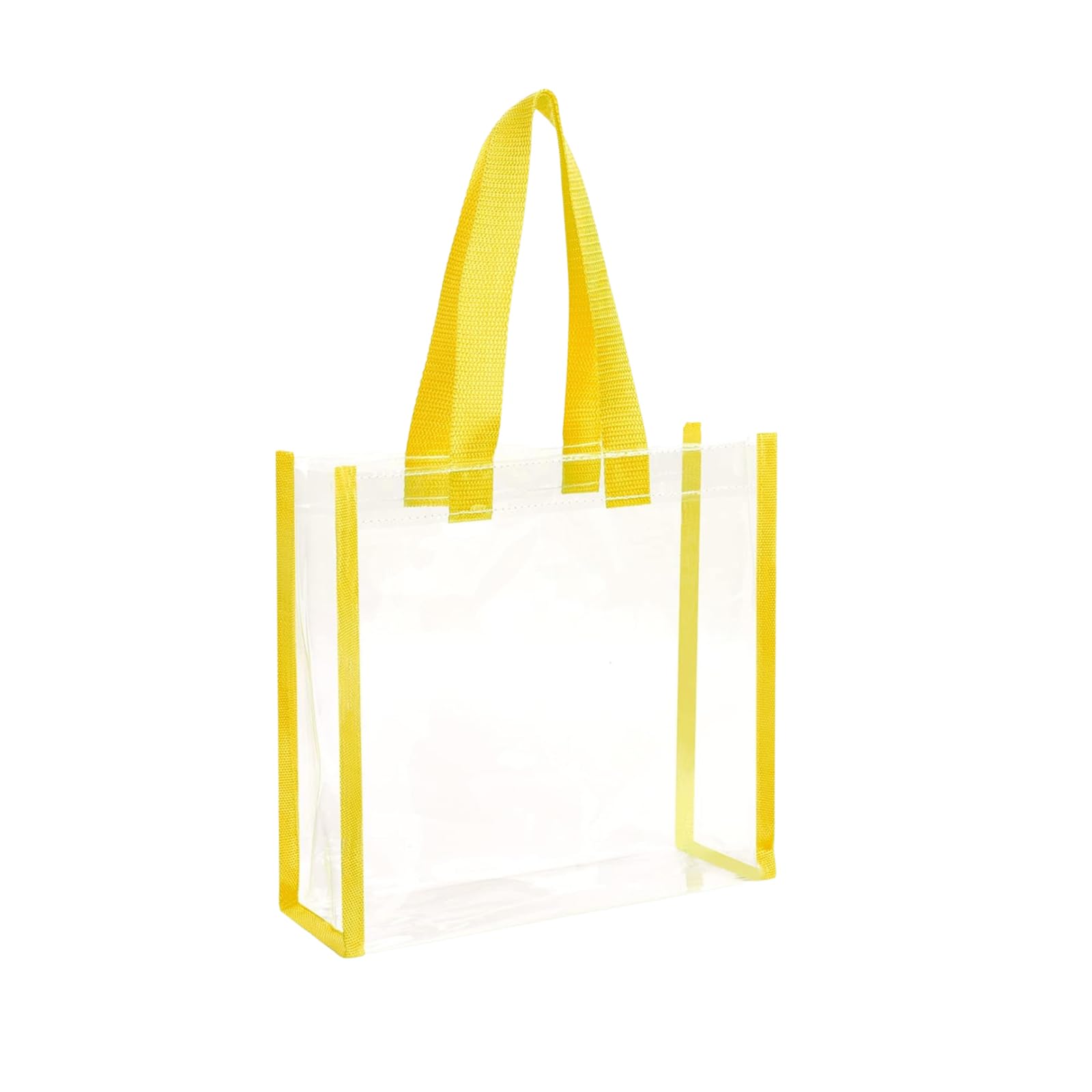 【送料無料】[DFsucces] プールバッグ 透明ビニールバッグ pvc 汚れにくい 防水 大容量 手提げバッグ お持ち運び便利 男女兼用 ビーチ/水泳/温泉/旅行/アウトドア用 (イエロー, 35*35*20cm)