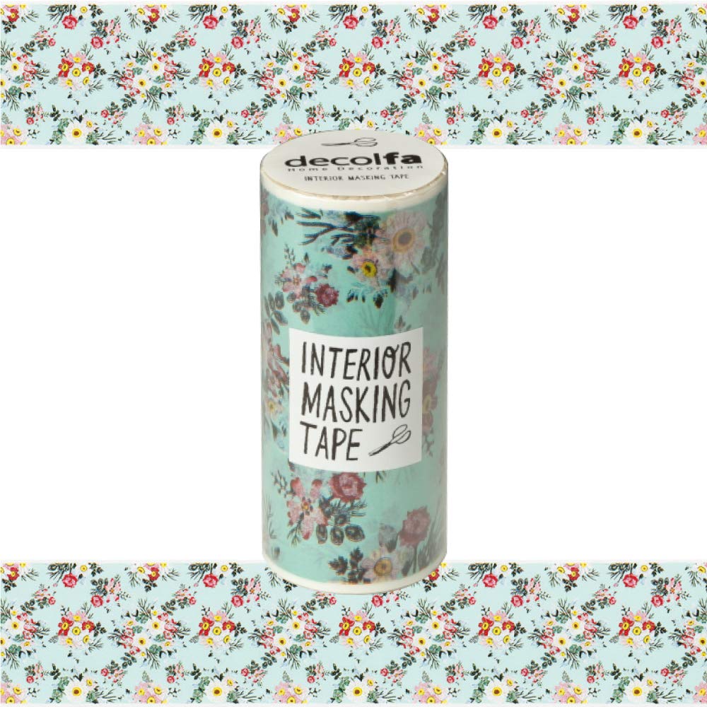 【送料無料】ニトムズ デコルファ (decolfa) インテリア マスキングテープ フラワー/グリーン キレイに..