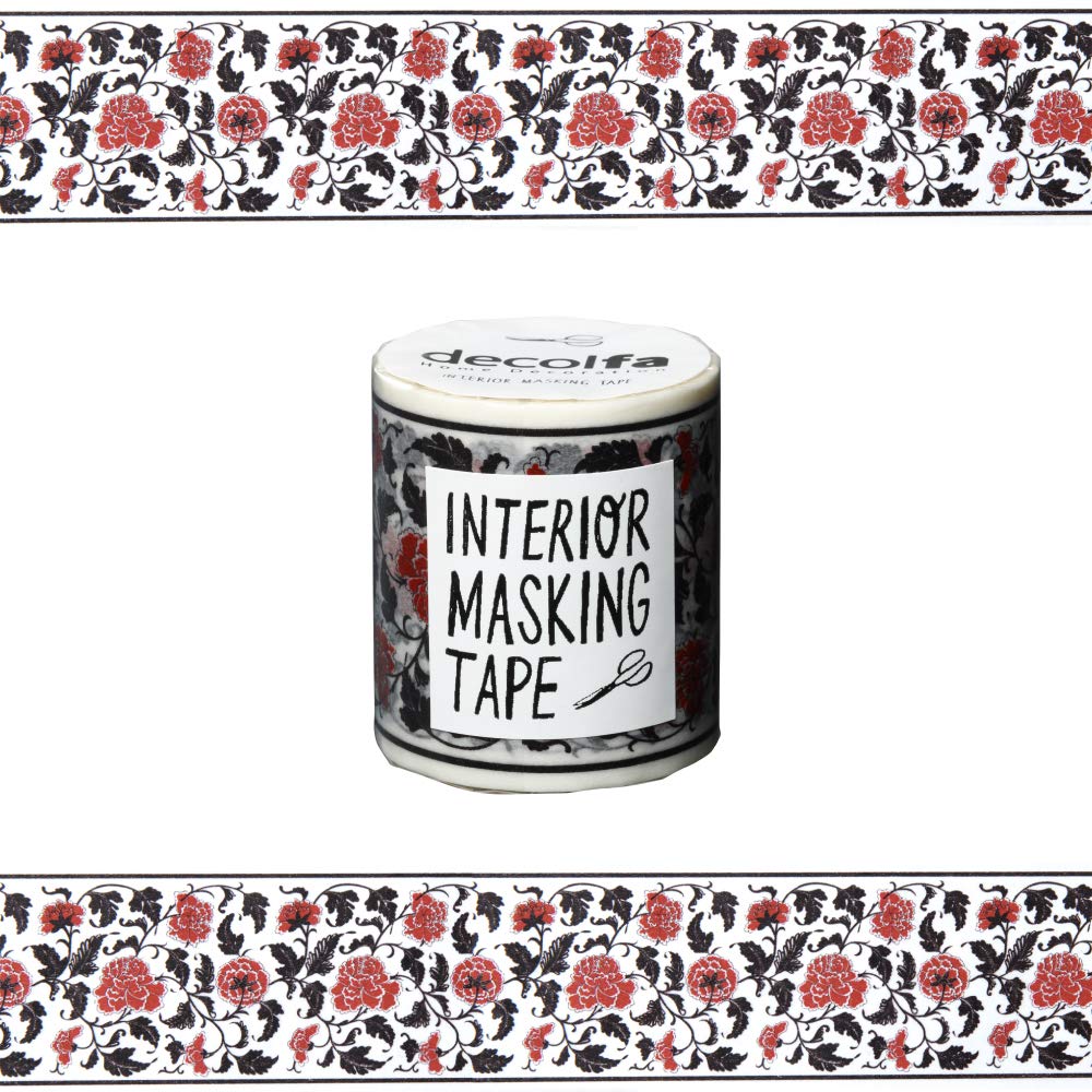 【送料無料】ニトムズ デコルファ (decolfa) インテリア マスキングテープ フラワー/レッド キレイには..