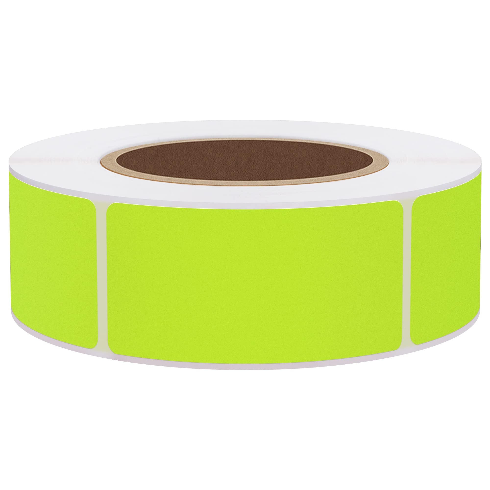 【送料無料】Hybsk カラーラベル 500枚 インデックスシール 蛍光シール イエロー 四角 25×50mm 引越 食..