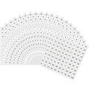【送料無料】Hybsk 数字 シール 2000枚 番号シール 1~100 ナンバー 丸形 10mm 番号 タイプ セット 1~100 ナンバーラベル 数字 (白)