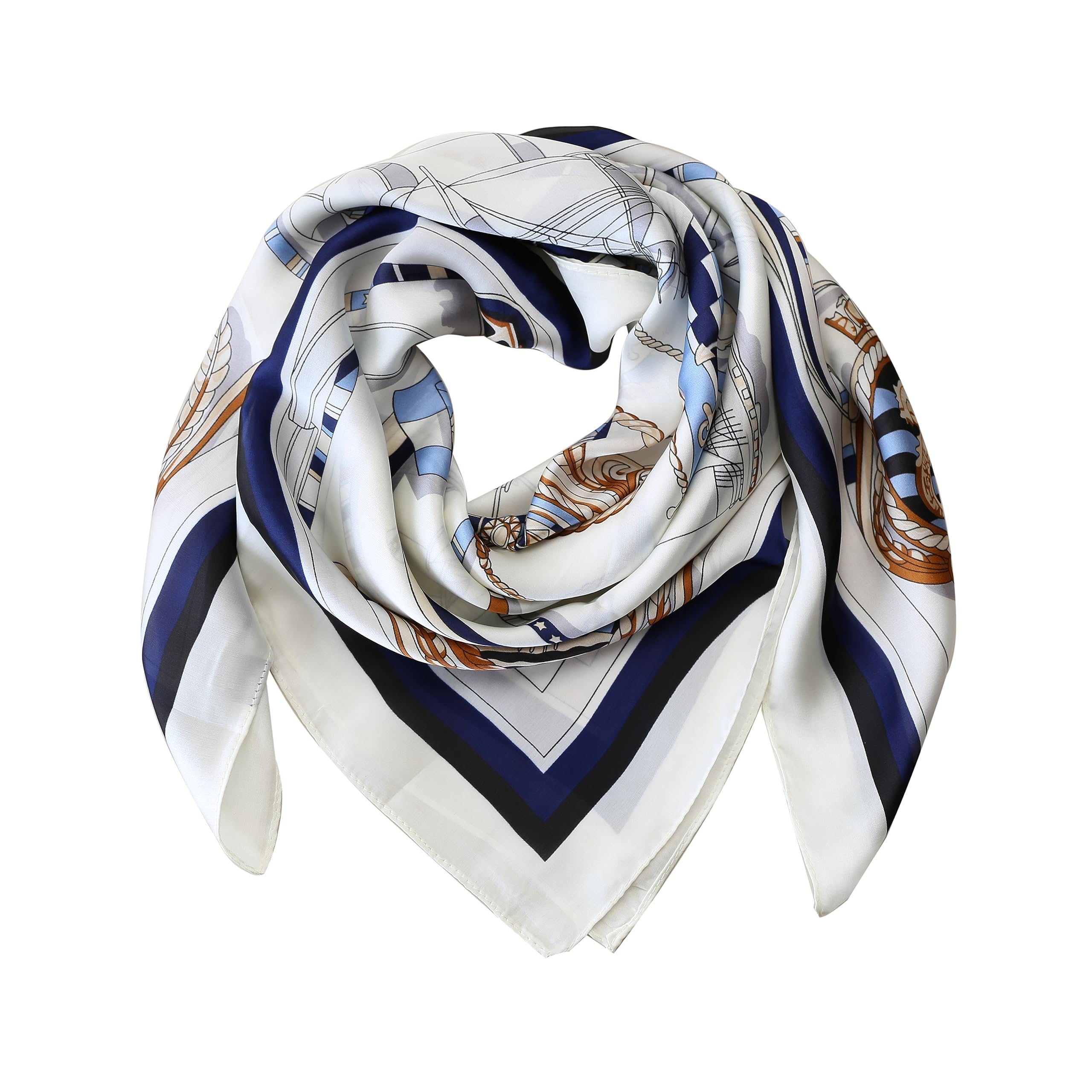 【送料無料】[BRMM MIA] 90cm スカーフ レディース 正方形 シルク風 スカーフ 大判 通勤 旅行 バッグ ..