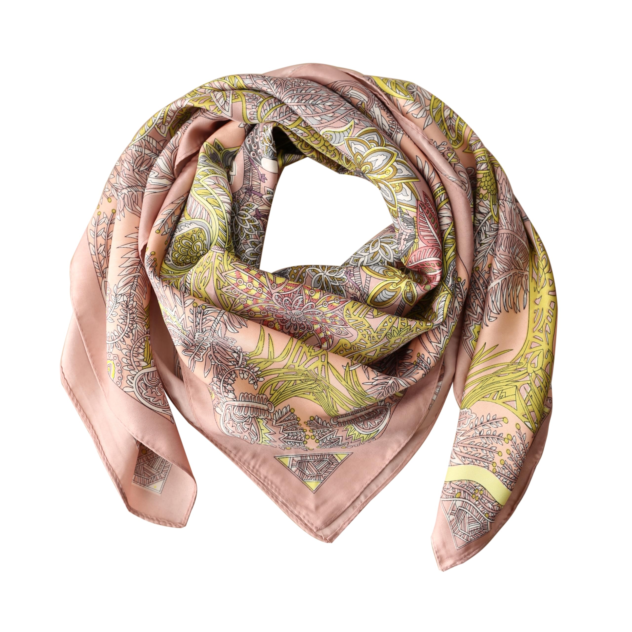 【送料無料】[BRMM MIA] 90cm スカーフ レディース 正方形 シルク風 スカーフ 大判 通勤 旅行 バッグ ..